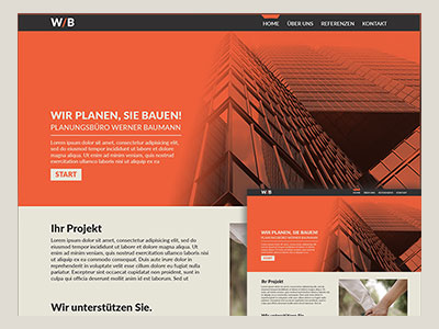 Architekt Webseiten- Entwurf