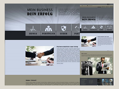 Webseite Business-Entwurf